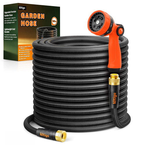 Nitigo Ultra Lightweight Garden Hose 100FT for Yard, Outdoor