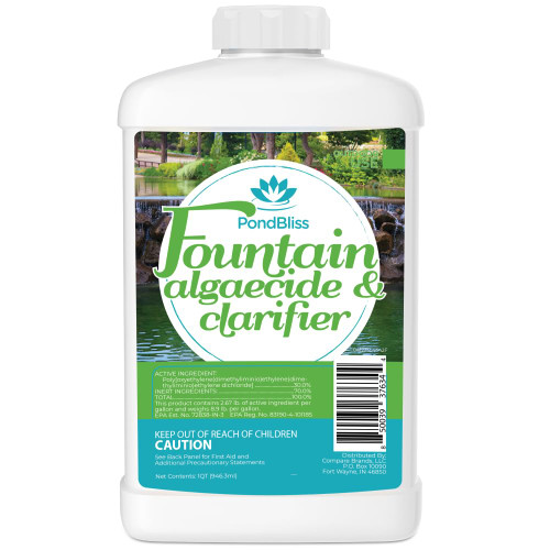 PondBliss Fountain Algaecide and Clarifier Controls and Cleans Algae - 32oz