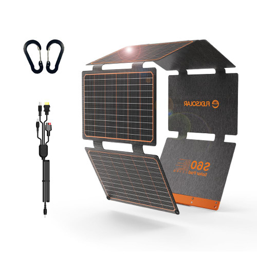 FlexSolar 60W Foldable Portable Solar Panel Charger IP67 Waterproof