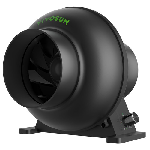 VIVOSUN M4 4" EC Motor Inline Fan, 195 CFM Variable Speed for Hydroponic