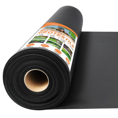 Fysatrix 8oz 3FTx50FT Non Woven Geotextile Fabric for Drains Landscaping