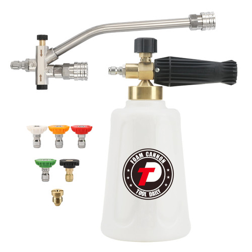 Tool Daily Foam Cannon for Pressure Washer with Dual Connector, 1.5 Liter