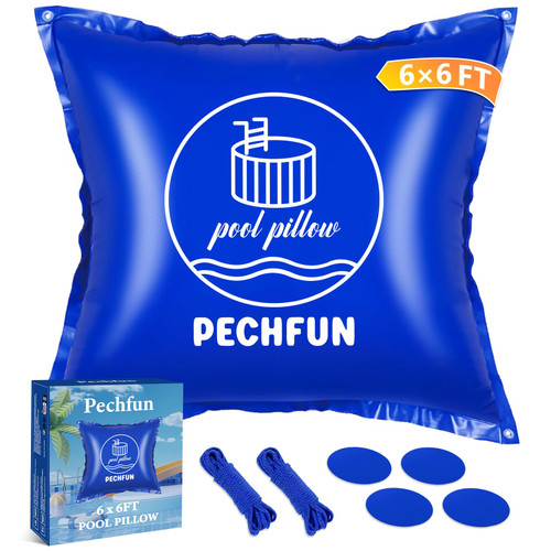 Pool Pillows for Above Ground Pools, 6 x 6 FT Pool Pillow for Winterizing
