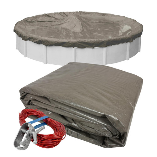 Robelle 24 ft Extra Heavy Duty Magnesium Pool Cover for Above Ground Pools
