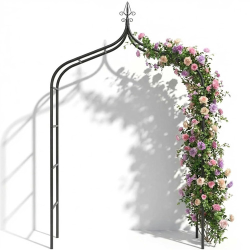 Thick Gothic Pointed Metal Garden Arch Rust-Proof for Climbing Vines Roses