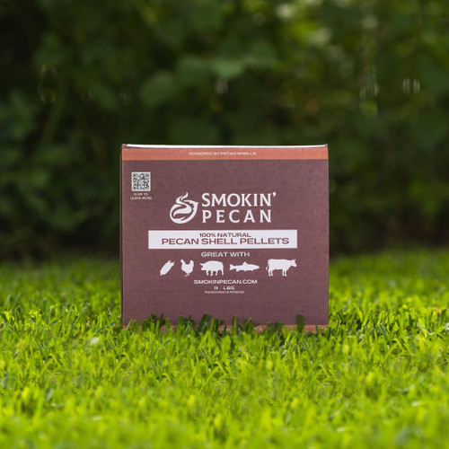 Smokin' Pecan - 100% Pecan Shell Pellets - Smoking Pellets for Pellet Smokers, or Any Outdoor Grills, 19 lb. Box