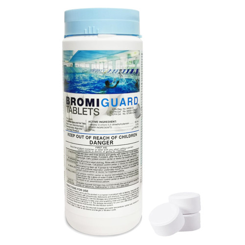 BromiGuard Bromine Tablets 1 Inch 1.8 Lbs for Hot Tubs Chemical Sanitizer
