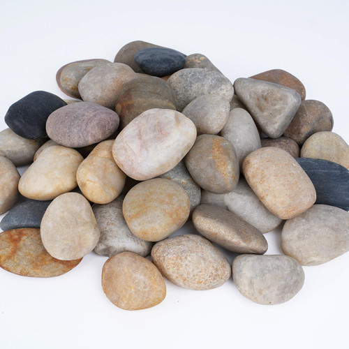 Pulovin 20 lbs River Rocks for Landscaping, Planters, 2"-3" Garden Rocks