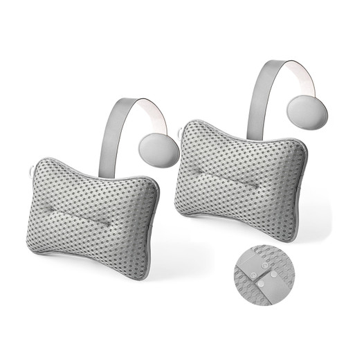 HUGABOW 2-Pack Large Pillow for Hot Tub (Grey), Spa, Pool & Chaise Lounge