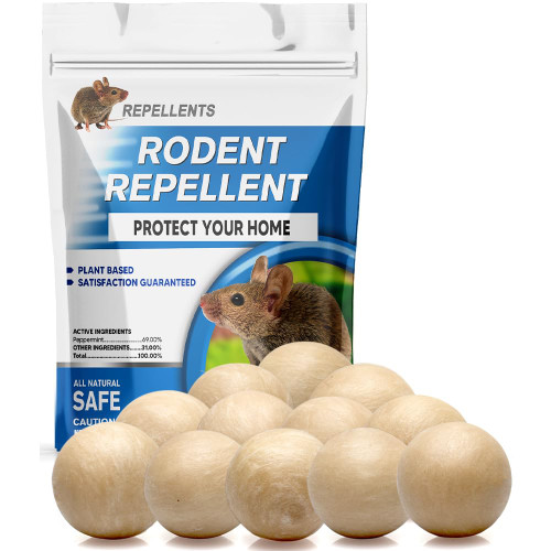 CONKAT Rodent Repellent Indoor, Rat Repellent for House, Mouse Repellant for Outside, Keeps Mice Away, Covers 120 sq ft of Space, Safe Around People, Pets & Plants, Lasts Up to 3 Months, 12 Packs