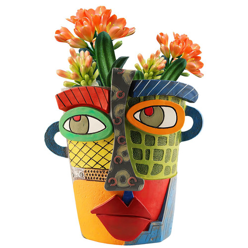 Midogaigai Abstract Face Planter Pots for Indoor Plants&Flowers Home Decor