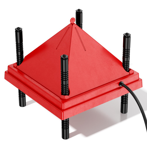 Chick Brooder Heater with Anti-Roost Cone & Constant Temp Red 10" x 10"