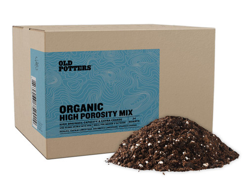 Old Potters High Porosity Soil Mix, Enhanced with Peat Moss and Perlite, Perfect for Smaller Pots, Cactus & Succulents - Promotes Drainage and Aeration, 24 Quarts.