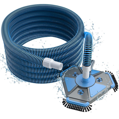 (No Pole) Pool Vacuum Head and 40 Ft Hose x1-1/2", 360° Swivel Cuff