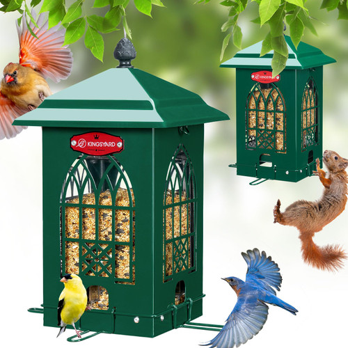 Kingsyard 5 Lbs Squirrel Proof Bird Feeders for Outdoors