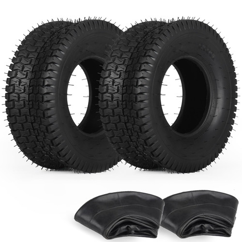 13x5.00-6 Tire and Inner Tube Set, TR-13 Straight Valve Stem, Replacement Riding Mower Front Wheel Assembly, 2 Pack