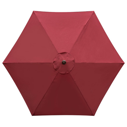 YOUGE OUTDOOR 9 Feet Patio Umbrella Replacement Canopy for 6 Ribs, Market Umbrella Top, Yard Table Umbrella Top Cover,Universal Strong and Thick Umbrella Canopy,Canopy Only (Burgundy)