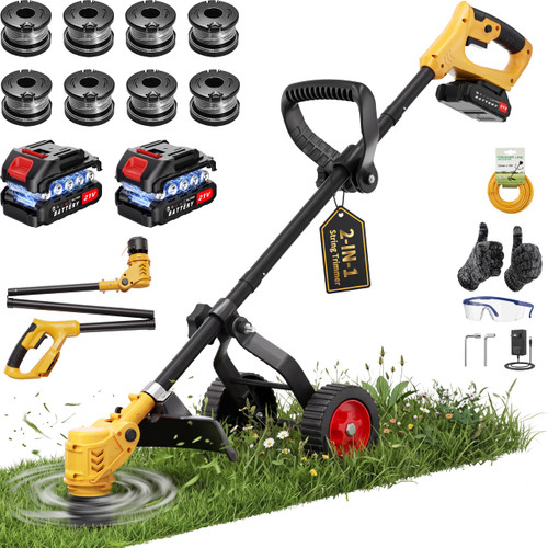 EIDOWA 12-Inch Cordless Weed Wacker and Lawn Edger