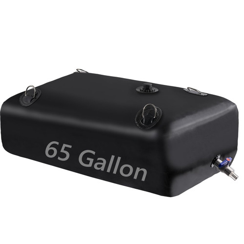 Rodelna Water Storage Bladder, Water Tank 65 Gallon Foldable Portable Water Storage, Large Water Storage Containers with 3/4" PVC Spigot and Overflow Kit for Camping, Garden, Emergency Water Storage