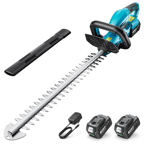 SEESII 20" Hedge Trimmer Cordless with 2× 4.0Ah Battery, Lightweight Design