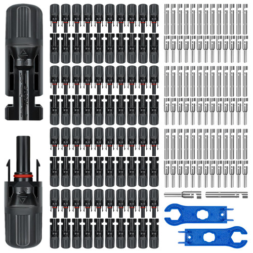 40 Pairs IP67 Waterproof Solar Panel Connectors with 2 Spanners