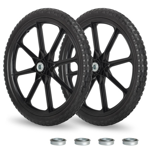 GICOOL 20'' Flat Free Wheels, Compatible with Rubbermaid Wheelbarrow Tire