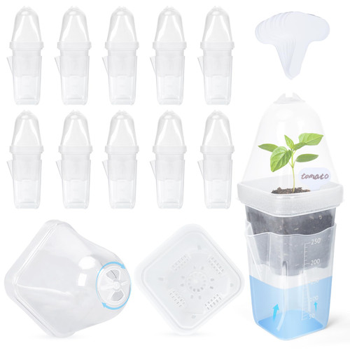 12Pack 2.5" Self Watering Seed Starter Pots for Plant Propagation Cuttings