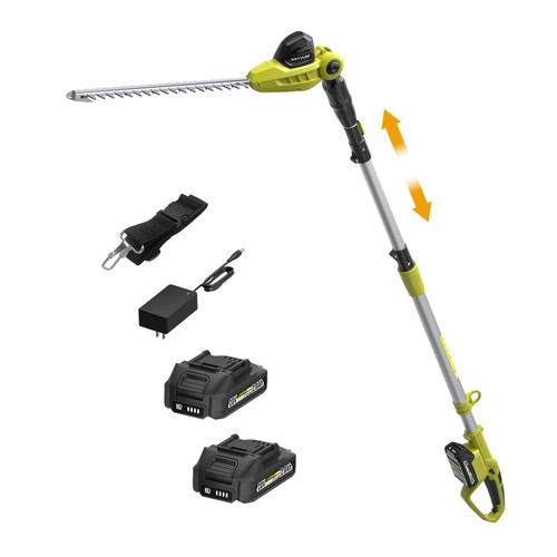 SEYVUM 20V Cordless Pole Hedge Trimmer, Bush & Shrub Cutter, 20-Inch Blade