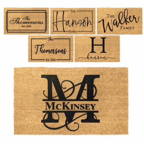 Personalized Welcome Doormat – Custom Name Front Door Mat, 18x30