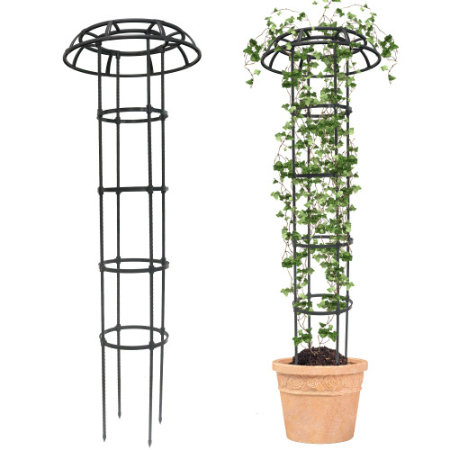 Quibbay 65 Inch Mushroom Top Garden Trellis for Climbing Plants, 1 Pack