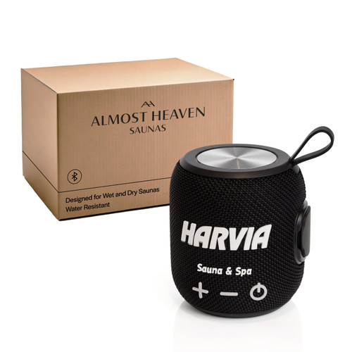 Almost Heaven Bluetooth Sauna Speaker, Waterproof Heat Resistant, Black