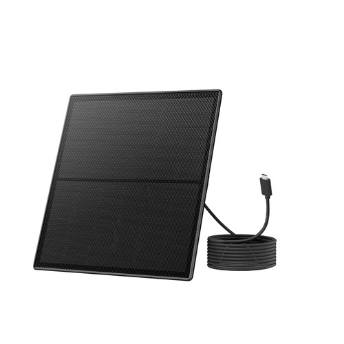 Birdfy 5W Solar Panel for Birdfy Feeder Camera, Type-C Charger for Smart Bird Feeder, 360° Adjustable Swivel Mount, IP65 Waterproof for Outdoors, 5W Continuously Power Supply (9.8ft Standard Cable)