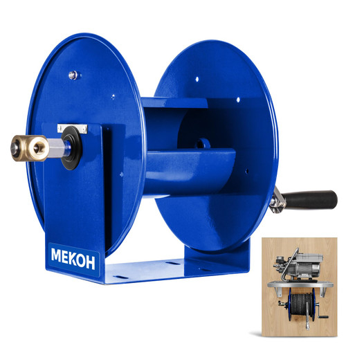 MEKOH Heavy Duty Pressure Washer Hose Reel 100FTx3/8” / 200FTx1/4”, 4500PSI