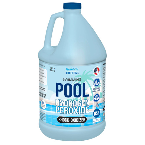 Nature's Freedom Hydrogen Peroxide Swimming Pool and Spa Non-Chlorine Shock-Oxidizer (1 Gallon), NSF Listed