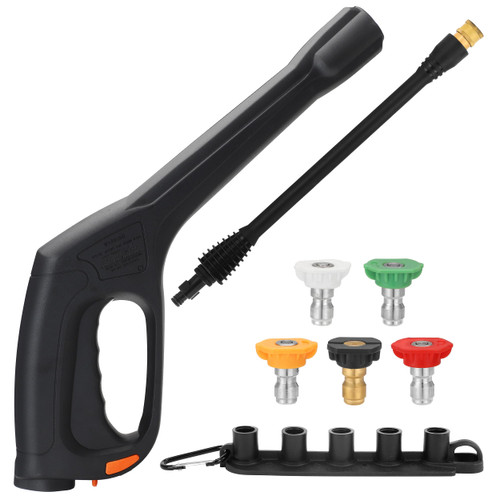 JOEJET Pressure Washer Spray Gun with Extension Wand and 5 Nozzle Tips