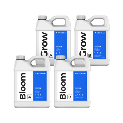 Athena Blended Grow & Bloom A&B 4 Part Hydroponic Fertilizer 32 oz