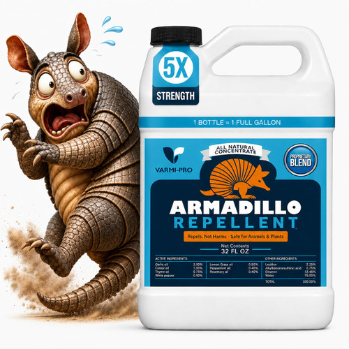 Armadillo Repellent Spray, Natural Armadillo Deterrent Concentrate 32 fl oz