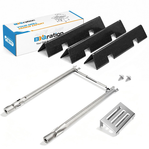 BBQration Grill Parts for Weber Spirit II Grill Replacement Parts, 7635 Flavorizer Bars, 69785 Grill Burner and Heat Deflector for Weber Spirit 2 Grill Parts, for Weber Spirit E210 E220 S210 S220