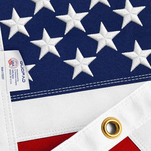 Made in the USA American Flag 3x5 Outdoor Heavy Duty,Sturdy Durable Nylon American Flags for Outside 3x5,Waterproof All Weather,Longest Lasting Fade Resistant with Embroidered Stars & Sewn Stripes