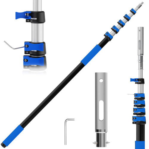 TONYINGO 20 FT Reach Swimming Pool Pole for Skimmer Net Brush Vacuum Head