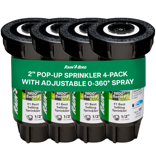 Rain Bird 1802APPRS Pressure Regulated, 2 Inch Pop Up Sprinkler Head 4 Pack