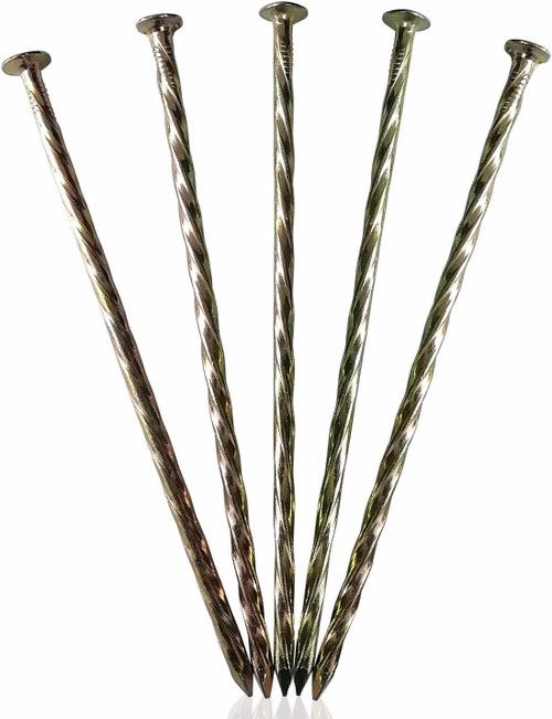 12" 40 Pack Galvanized Metal Landscape Stakes Heavy Duty Anchoring Spikes