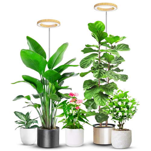 Aokrean 6.3in Grow Lights for Indoor Plants,Full Spectrum Plant Light 5V/3A