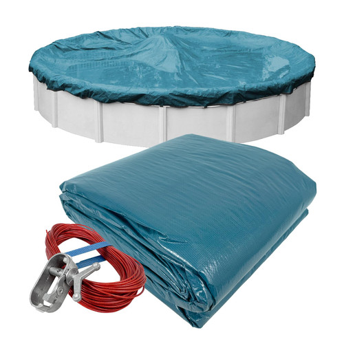 Robelle 24 ft Extra Heavy Duty Galaxy Pool Cover for Above Ground Pools