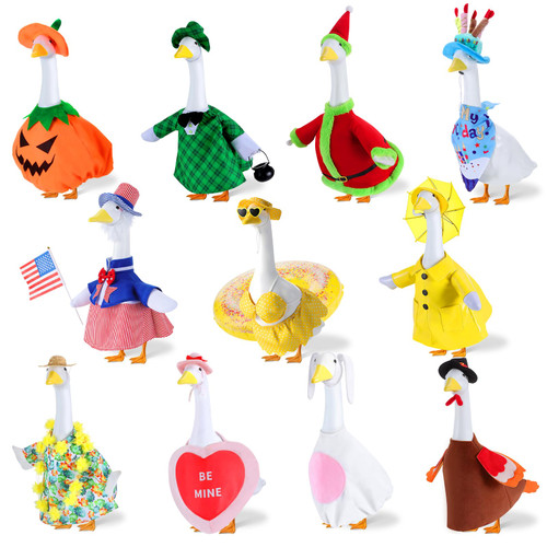 11 Set Holiday Porch Goose Outfits for 23" Goose Statue All Season Clothes