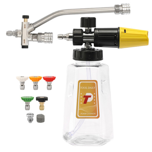 Tool Daily Pressure Washer Foam Cannon with Dual-Connector Accessory