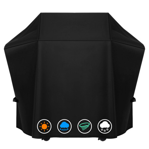 Heavy Duty Grill 600D Cover Fit for Napoleon 425 Series 61527 Grill and 525 Series 61427 Rogue Grill, All Weather Protection Waterproof Cover Black
