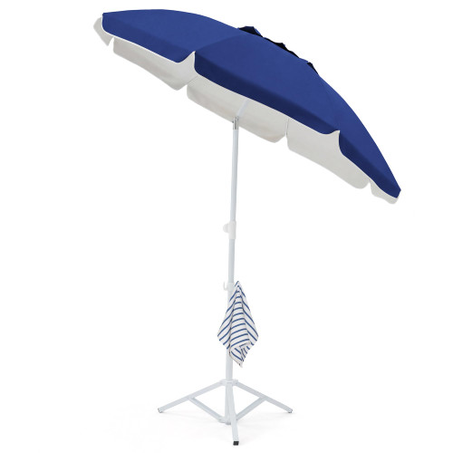 JEAREY 6.5ft Portable Beach Shade Sports Umbrella with Stand, Royal Blue