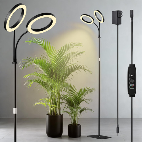 LPMZMBL Full Spectrum 68" Floor Grow Lights for Indoor Plants with Base