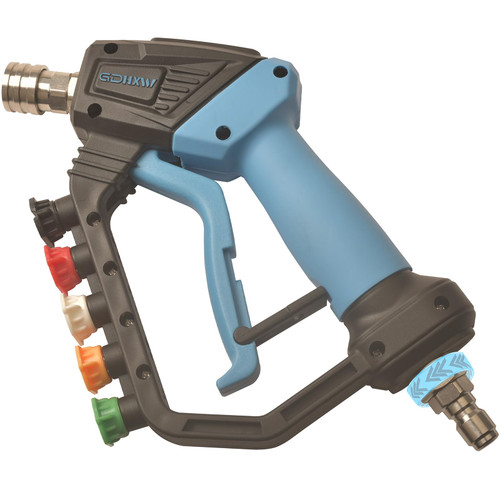 GDHXW Short High Power Pressure Washer Gun with Swivel, 5 Nozzle Loss Prevention Design 5000 PSI For Pressure Washer
